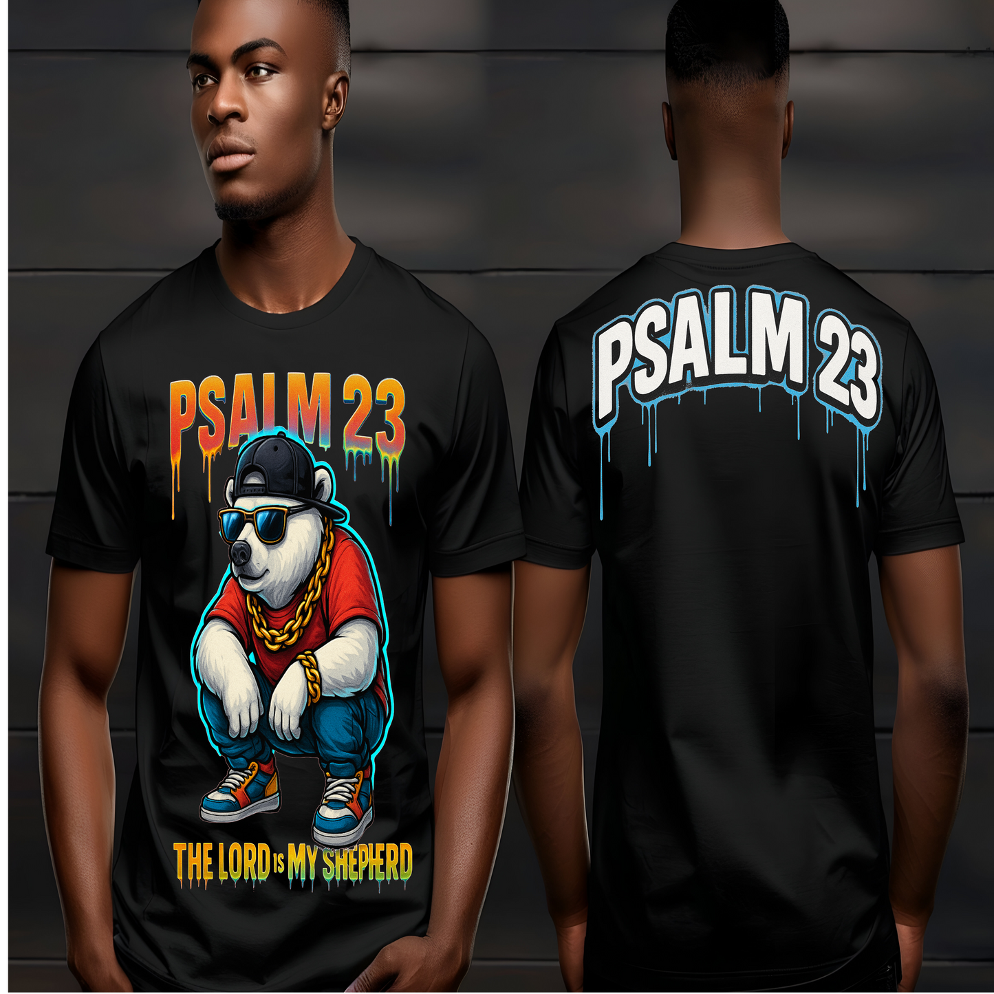 Psalm 23 White Polar Bear T-Shirt