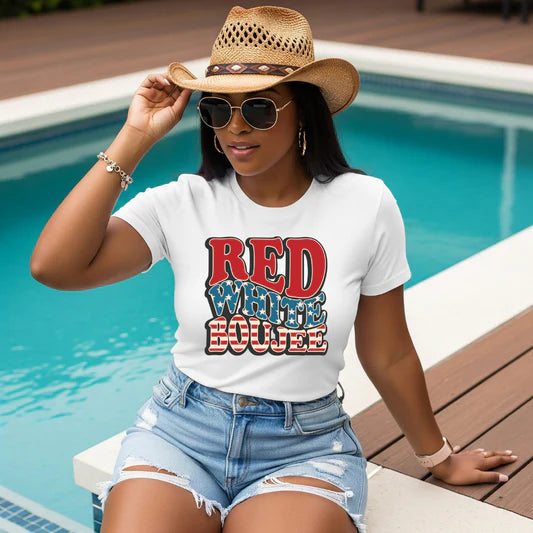 Women's Red, White & Boujee Tee