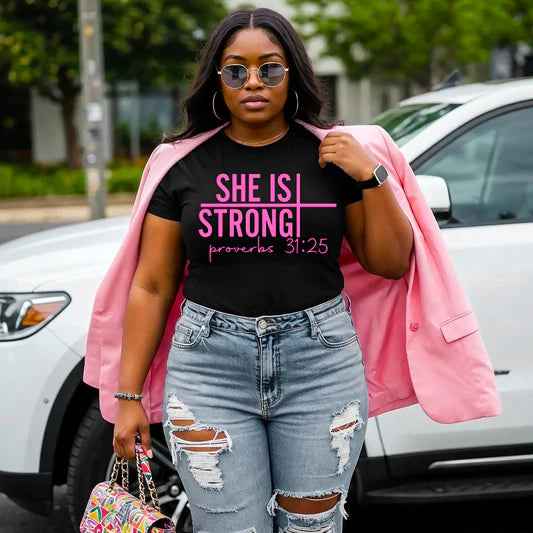 Women's She Is Strong Proverbs 31:25 | Unisex Shirt