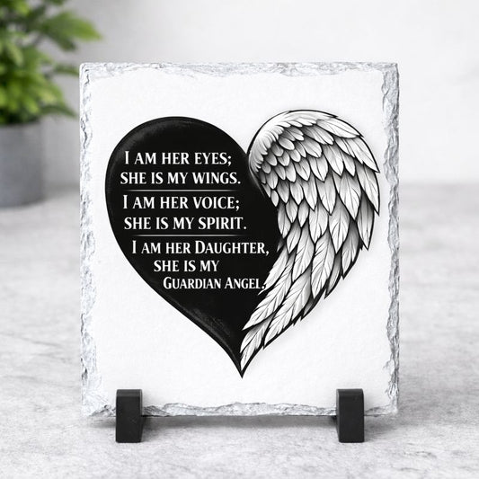 She is My Guardian Angel - Memorial Photo Slate
